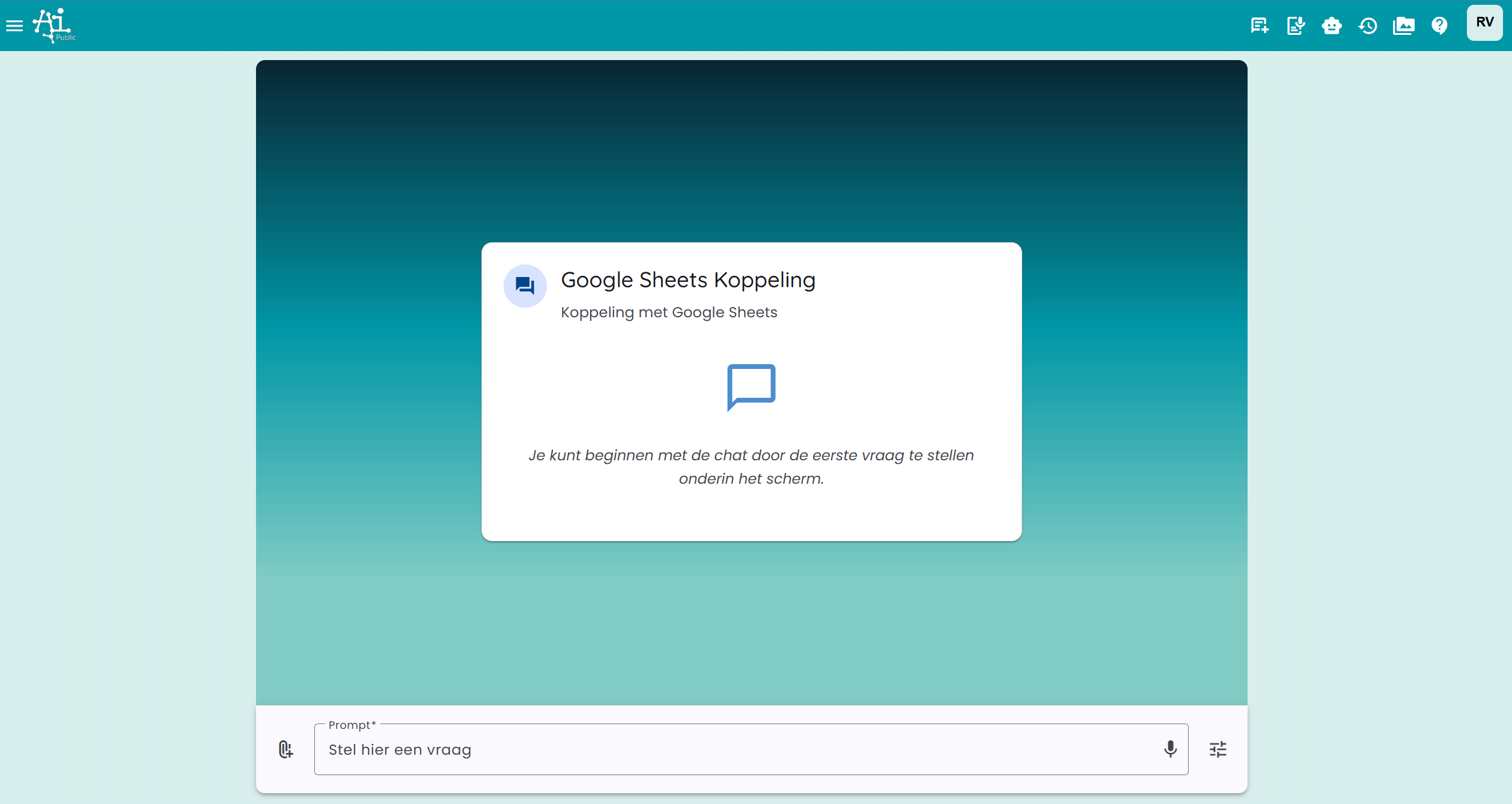 Start chat met MCP Server