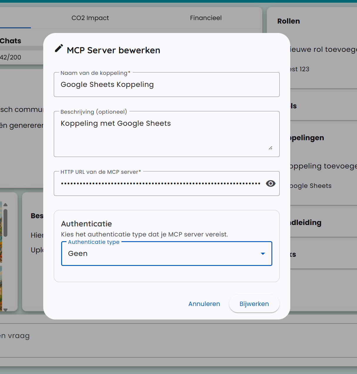 Instellen Server-Specific URL