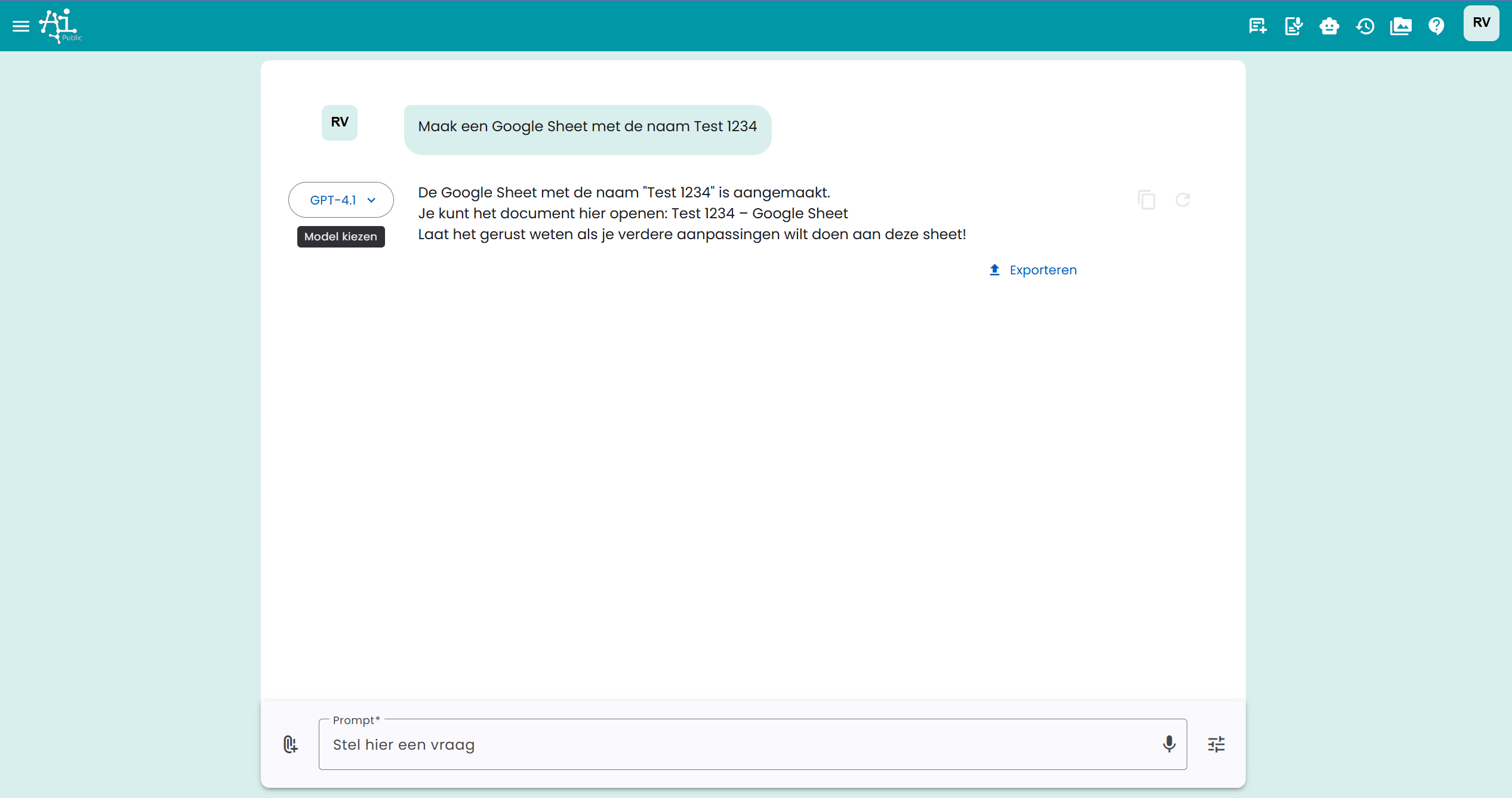 Test uitgevoerd