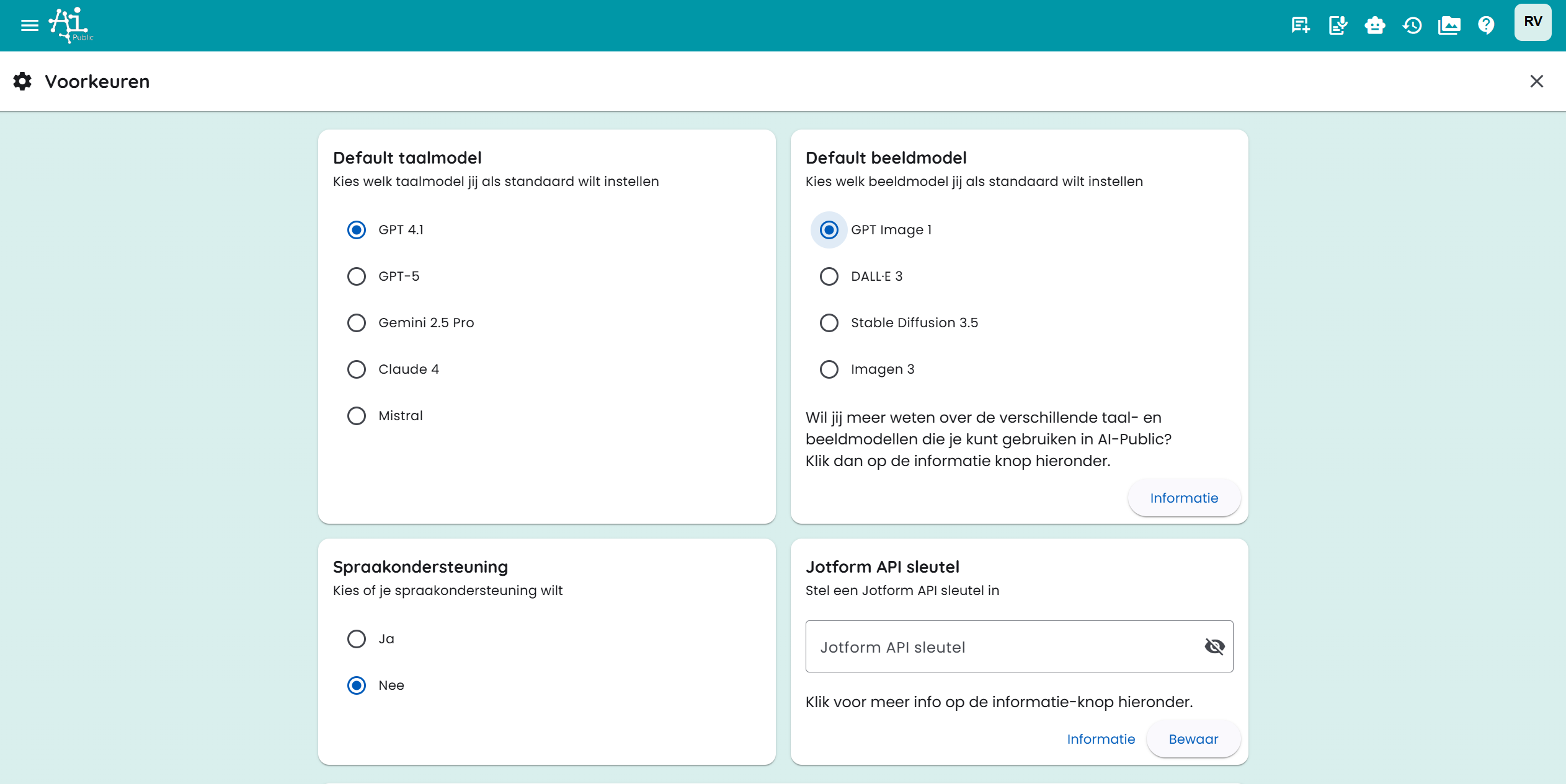 Voorkeuren Instellen