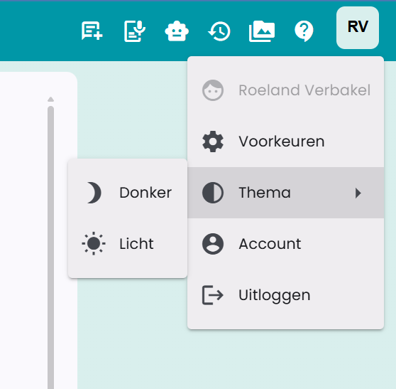 Theme selection menu